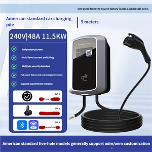 Cargador Portátil para Vehículos Eléctricos de Nivel 2, 11.5KW, 48A, Tipo 1, Monofásico, Wallbox, Estación de Carga Rápida, IP66, para Hogar, Comercial, Retrofit, Actualización - Product Image 5