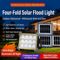 Projecteur LED solaire extérieur, étanche, super lumineux, pour le camping, le marché nocturne, la lumière d'urgence