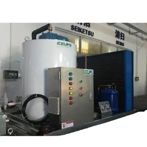 High Efficient Ice Maker Machine for Fishery , Water Cooling Sea Water Ice Maker KMH-2T