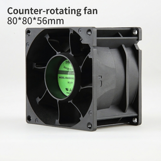 Axial Flow High Speed DC Cooling Fan 80*56mm 12V Waterproof Two Ball Bearing Electric Strong Flow 1U/2U Rack Server Switches