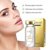 Pas d'aiguille nana levage serrer visage dieu soie protéine collagène fils kit