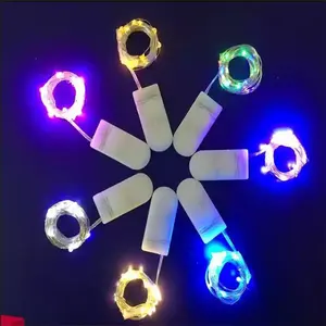 Decoración de fiesta, cadena de alambre de cobre LED de 2m, mini luces LED con pilas para ropa