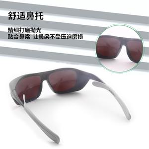 Lunettes de protection laser, monture noire, verres de 2 mm, transmission de lumière de 20 %, protection UV, unisexe, fabriqué à Shenzhen - Product Image 1