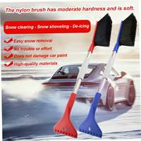 Brosse à neige et grattoir à glace pour voiture, brosse à neige robuste pour pare-brise de voiture