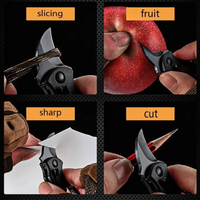 Couteau utilitaire portable porte-clés, micro-outil de poche avec étui de protection pour l'ouverture de colis express, découpe et utilisation en extérieur