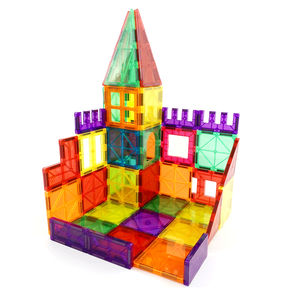 Nuovo oggetto <span class=keywords><strong>puzzle</strong></span> magnetico mattonelle magnetiche per bambini tessere magnetiche 3D piastrelle Set educativo stelo di ispirazione giocattoli piastrelle - Product Image 5
