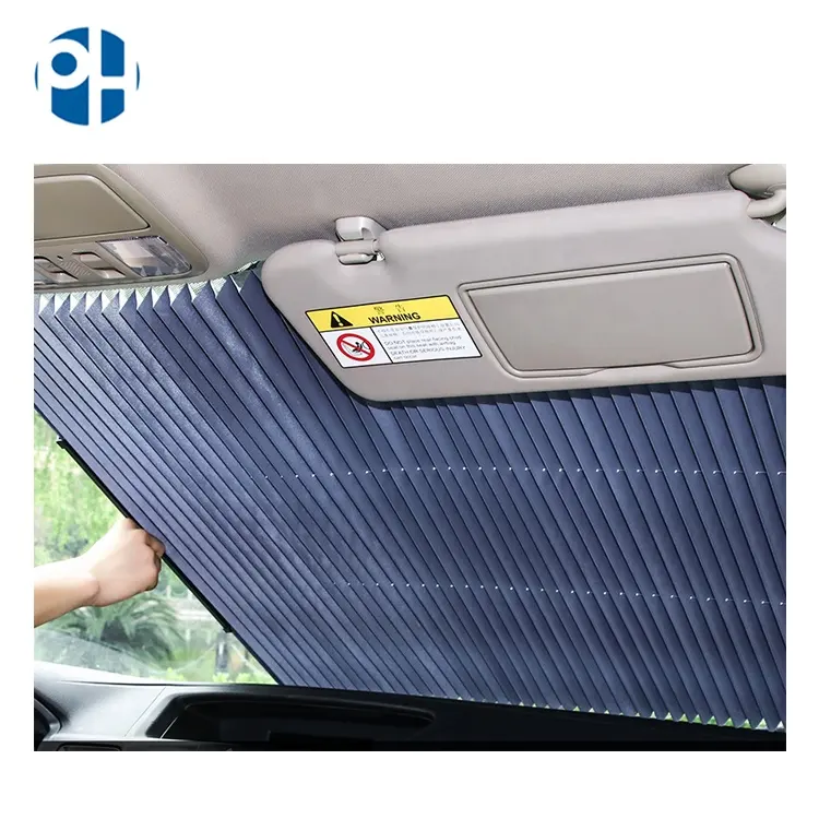 PH Auto Sonnenschutz Einziehbare Sonnenblende Auto vorne Automatisch skalierbar Sonnenschutz Frei klappbarer Fensters chirm mit Saugnapf