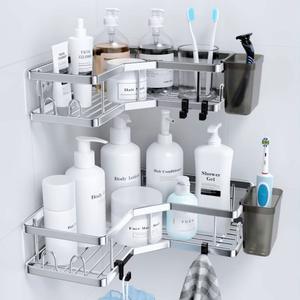 חם מכירה חמה מפינת נירוסטה מודרנית משולש ברזל אמנות אחסון חדר רחצה באגני כמות גדולה עבור שירותים - Product Image 4