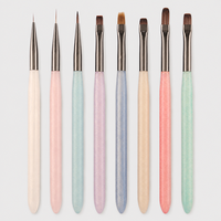 Ensemble de pinceaux à ongles portables de luxe en nylon haute performance avec service personnalisé pour manucure professionnelle