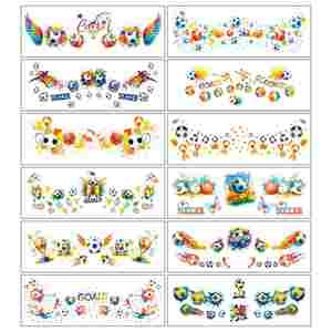 Offre Spéciale 2026 – Tatouages Temporaires PVC Imprimés UV pour Cheek Stickers de Fans de Football et de Cheerleading - Product Image 4