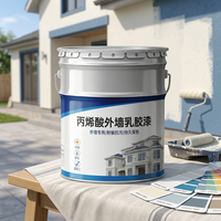 Peinture murale extérieure au latex, revêtement imperméable et résistant au soleil, peinture pour balcon et terrasse, peinture murale extérieure à appliquer soi-même