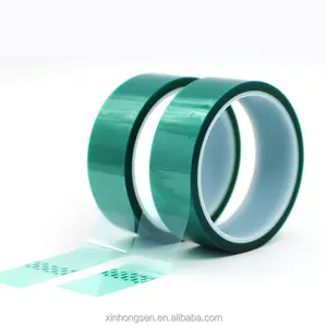 Yüksek sıcaklık maskeleme bandı için PET yeşil Polyester silikon yapıştırıcı