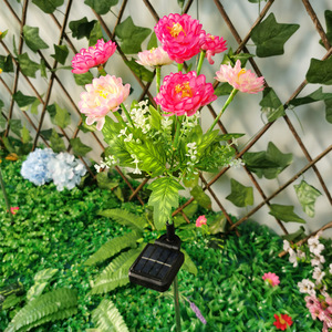 Lampes solaires de jardin à 7 têtes LED en forme de fleur, décoration extérieure, résistantes à l'eau, portables, alimentées par l'énergie solaire - Product Image 3
