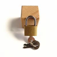 Cadenas de sécurité en laiton massif 60 mm, à levier unique, à clé différente, avec 3 clés et logo personnalisé