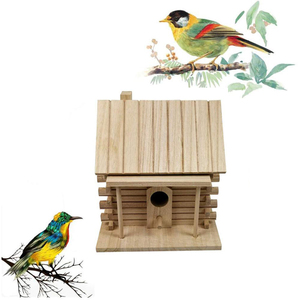 Nhà Chim Bằng Gỗ Cho Bên Ngoài, Hộp LỒNG CHIM Ngoài Trời Hoang Dã-Cung Cấp Nơi Trú Ẩn Cho Finch Bluebird Wrens,Chickadees - Product Image 1