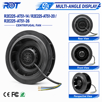 Ventilateur centrifuge AC pour armoire de refroidissement d'onduleur VFD R2E225-AT51-14 230V 145W 2650RPM pour ventilation d'armoire industrielle
