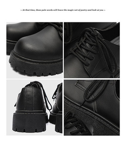 Chaussures Derby à plateforme pour hommes, à lacets, à semelle épaisse, chaussures habillées confortables, antidérapantes, pour un usage quotidien, le travail et les occasions formelles - Product Image 2