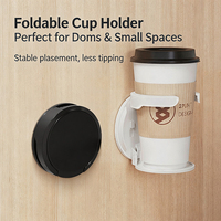 Support mural pliable réglable OEM pour boissons, sans BPA, porte-bouteilles multifonction moderne en plastique, porte-gobelets