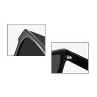 Lunettes de Soleil Léopard de Luxe, Design Tendance et Épuré, Faites à la Main, Logo Personnalisé, Polarisées, Carrées, Noir, Unisexe, en Acétate, Collection 2026