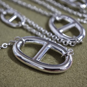 Collar Largo <span class=keywords><strong>Farandole</strong></span>, Collar Largo de Plata 925 para Mujer, 120 cm, Cadena de Eslabones de Ancla Marina Hecha a Mano, Joyería de Plata de Ley, Regalo - Product Image 5