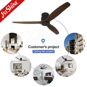 Ventilatore da Soffitto 1stshine Contemporaneo con Motore DC a Bassa Rumorosità, Funzionamento Silenzioso, Montaggio a Filo Senza Luce - Product Image 5