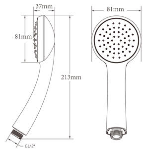 Cabezal de Ducha Portátil Prime, Redondo, con Rociador de Lluvia Ajustable - Product Image 5