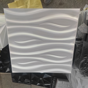 Pannello di rivestimento murale moderno 1mm 3d pannello decorativo bianco Design ondulato <span class=keywords><strong>in</strong></span> <span class=keywords><strong>plastica</strong></span> impermeabile e resistente parete <span class=keywords><strong>Pvc</strong></span> 3D Graphic Design - Product Image 1