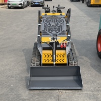 Mini-chargeuse compacte sur chenilles à essence avec godet frontal pour l'agriculture, le jardinage et l'aménagement paysager