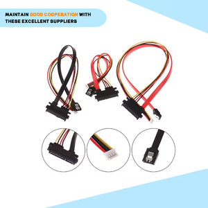 ODM OEM özelleştirilmiş kablo demeti 20 30 40 50cm seri ATA 7 15 22 Pin SATA kadın yay kelepçesi sabit Disk güç kablosu montaj - Product Image 5