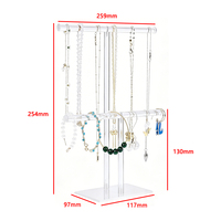 Support de présentation de bijoux en acrylique transparent personnalisé, porte-colliers et bracelets pour magasin de détail, organisateur de bijoux de bureau à domicile, présentoir