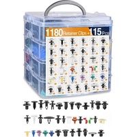 1180 pièces de fixations en plastique et clips automobiles, emballage mixte, ajustement universel