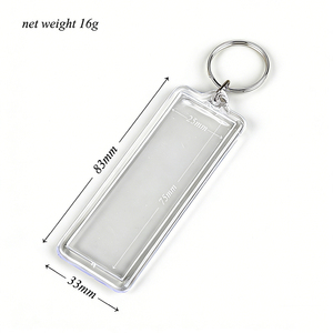 Porte-clés en acrylique personnalisé, grand format, en plastique, avec insert photo, pour cadre photo DIY, vente en gros, pas cher - Product Image 3
