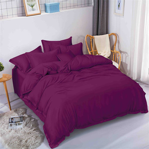 Bán buôn mềm rắn màu vải 100% polyester sợi nhỏ nhuộm màu vải cho tấm ga trải giường và bộ đồ giường nhà - Product Image 1