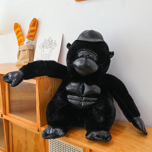 Peluche de gorille noir réaliste de haute qualité, multi-tailles, pour la décoration de la maison, cadeau d'<span class=keywords><strong>anniversaire</strong></span> ou de fêtes pour garçons - Product Image 2