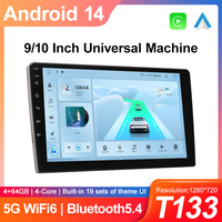 9" 10" T100 Layar Android Universal Wireless Carplay Pemutar Video DVD Mobil Headunit Universal GPS Carplay Wifi BT