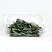 Boîte d'emballage en plastique PET transparent jetable de 0,5 oz pour herbes fraîches, avec crochet, très vendue