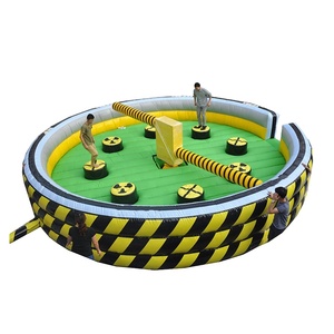 Carnaval Sportif Commercial à Thème Toxique pour 8 Personnes : Jeu Interactif Mécanique, Éliminateur Gonflable Wipeout - Product Image 1
