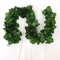 2.1m de longueur en gros direct meilleure vente nouveau feuillage artificiel plante lierre guirlande Faux raisin vignes rotin Simulation vigne décor