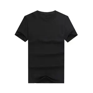高品質コットンメンズTシャツプリント最新デザインTシャツプリントカスタムプリント綿100% ブラックTシャツ
