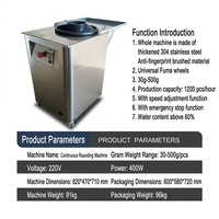 Rouleuse à pâte entièrement automatique 5-500g en acier inoxydable – Machine efficace pour la production de pains, de pizzas et de brioches