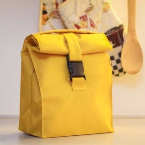 กระเป๋าใส่อาหารกลางวันหลากสีพับได้กระเป๋าเก็บความเย็นอาหารกลางวันผ้าอ๊อกซ์ฟอร์ดพร้อมฝาปิดหัวเข็มขัดพลาสติกสำหรับผู้หญิงผู้ชายเด็กการเดินทางในชีวิตประจำวัน - Product Image 2