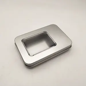 Small Metal Tin Box Small Private Label Metal Silver Jewelry Tin Boxes For Laser Logo