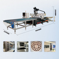 Machine de découpe et de perçage automatique personnalisée 1325 1328 à 3 axes pour la sculpture sur bois, la fabrication de panneaux et de meubles