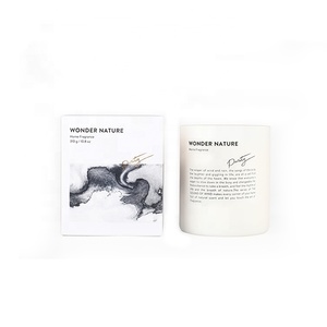 M &amp; sentido sonido del viento de 8*9,5 cm hoja de abedul de vidrio de lujo personalizado hecho a mano <span class=keywords><strong>vela</strong></span> de soja - Product Image 3