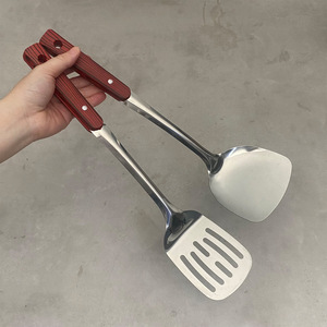 Ustensiles de Cuisine <span class=keywords><strong>en</strong></span> Acier Inoxydable <span class=keywords><strong>en</strong></span> Gros, Ensemble <span class=keywords><strong>Louche</strong></span> Cuillère à Soupe avec Poignée Imitation <span class=keywords><strong>Bois</strong></span> pour Usage Domestique - Product Image 3