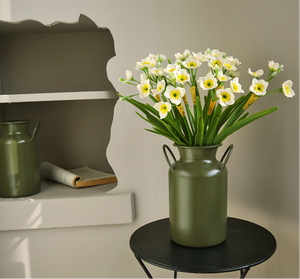 Mesa de comedor minimalista moderna para sala de estar, luz de escritorio, decoración de lujo, ramo de flores de Narciso de simulación, <span class=keywords><strong>planta</strong></span> en maceta - Product Image 3