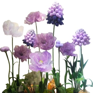 Décoration de scène nouveaux accessoires de mariage route plomb fleur mariage fenêtre papier fleur coquelicot fil grand fini sérigraphie fleur - Product Image 1