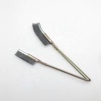 Brosse de polissage industrielle ESAPUTTI en forme de mini-couteau, en fil d'acier recouvert de laiton, personnalisable, support OEM, pour le nettoyage