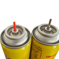 Bouteille de gaz butane universelle rechargeable pour briquets classiques en métal, compatible avec tous types de briquets.