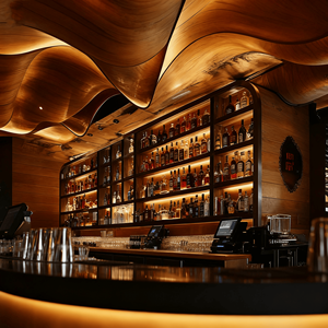 ROYAL METAL High-End Cocktail <strong>Bar</strong> Counter Artistic Metal Wood Design Wine Display Delight Metal Style <strong>Home</strong> <strong>Bar</strong> <strong>Furniture</strong> - Product Image 3